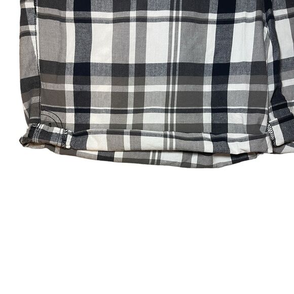 Lane Bryant Black and White Plaid Checkered 100% Cotton Shorts Size 22 - Picture 4 of 12